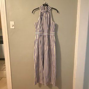 J. Crew stripe halter wide leg jumpsuit - Size 8